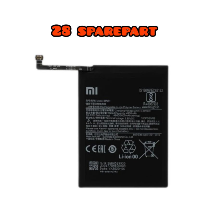 BATERAI / BATRE BN51 XIAOMI REDMI 8 / 8A ORIGINAL