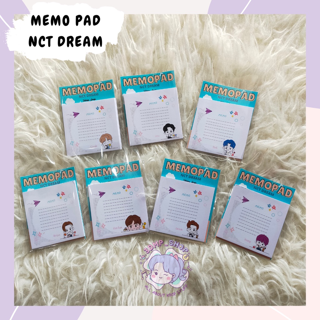 MEMO PAD MEMOPAD NOTES CATATAN NCT DREAM BEAT BOX CAFE DREAM SANRIO JAEMIN JENO JISUNG HAECHAN MARK CHENLE RENJUN