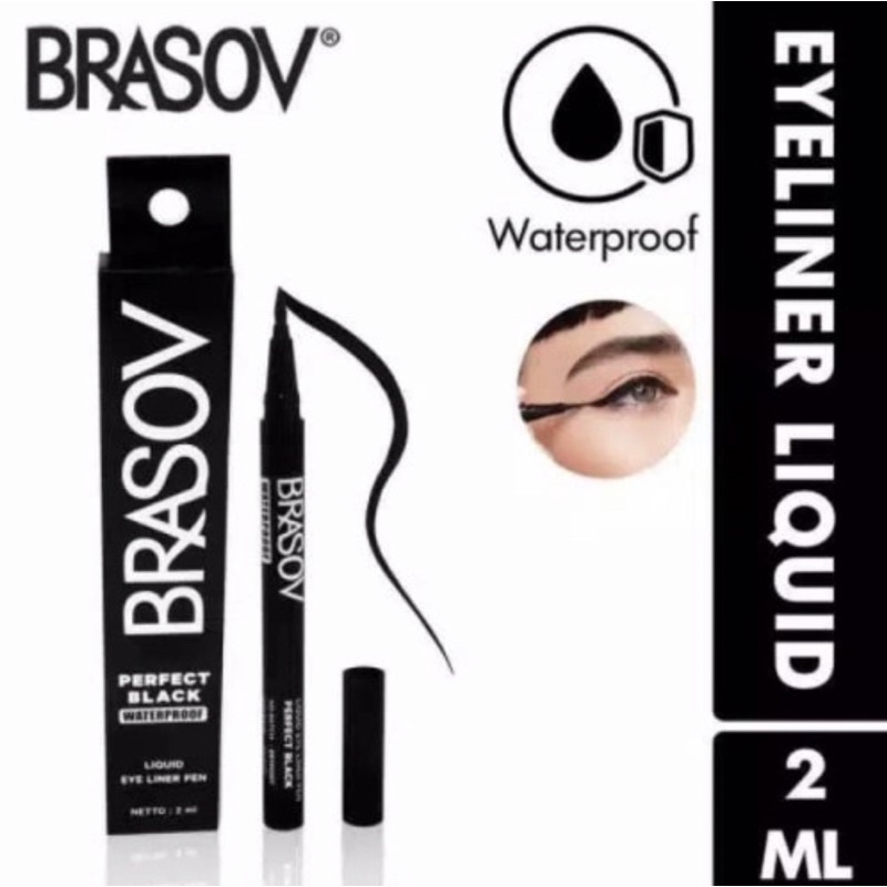 Brasov Perfect Black Waterproof Liquid Eyeliner Pen | Eye Liner Pen