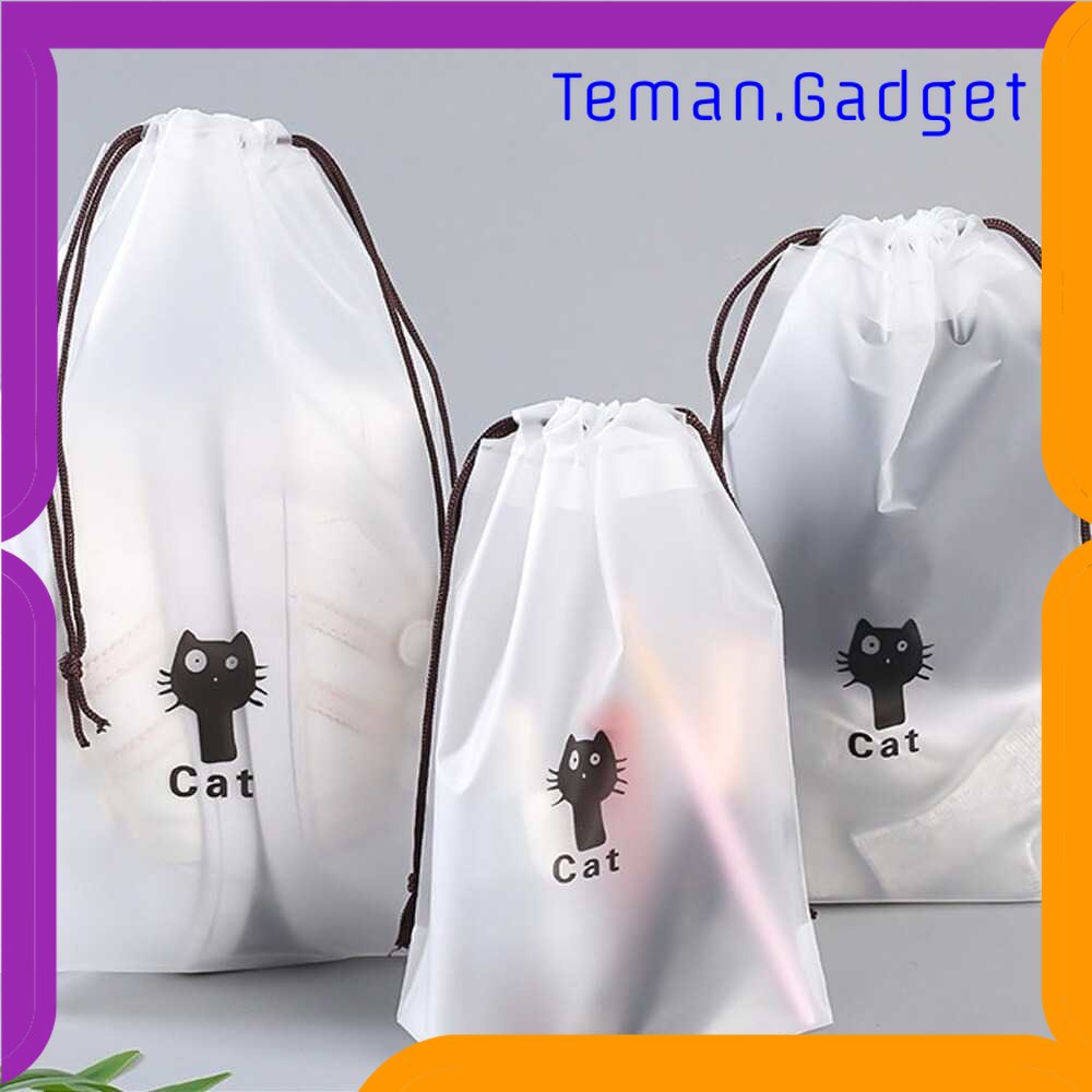 TG-TRV Kantong Pouch Plastik Serut Organizer Drawstring Bag Size XL 30x35cm - VB-71
