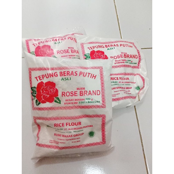 

tepung beras putih asli rose brand 500g