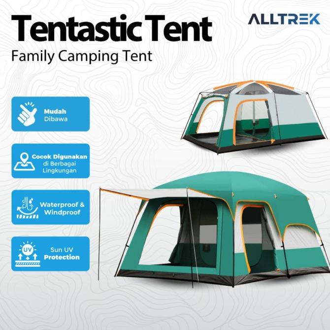 ALLTREK Tenda Camping Tentastic Outdoor 1 Bedroom + 1 Guest Room