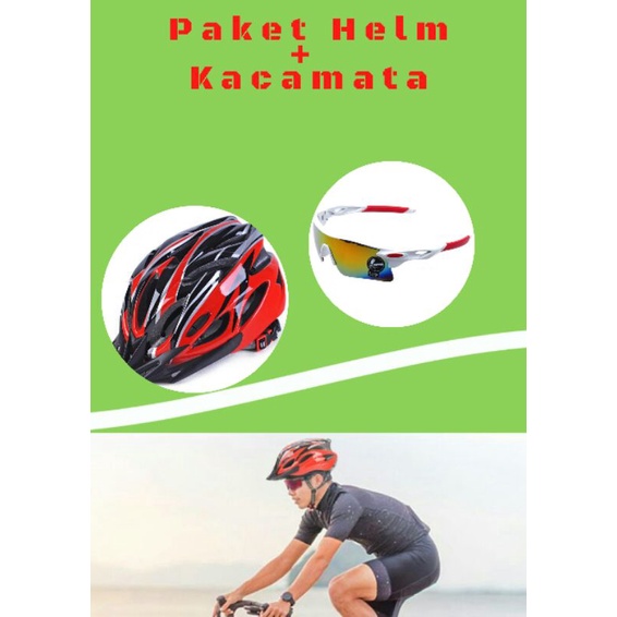 Paket Helm Kacamata Sepeda