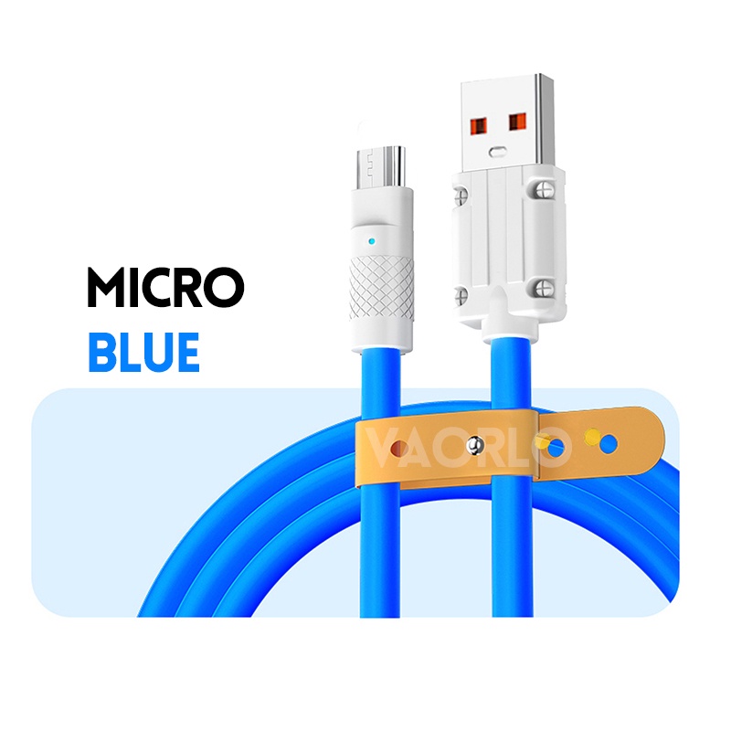 Kabel Data / Charger Micro USB / Type C Fast Charging Bahan Silikon