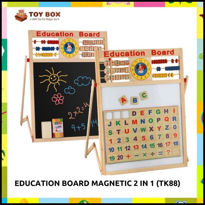 

Terbaru !!! Papan Tulis Magnetic 2 In 1 Black + Whiteboard - Papan Tulis 2 Sisi