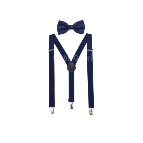 SUSPENDER + DASI KUPU -KUPU BOWTIE DEWASA BRETEL PRIA WANITA BEST QUALITY