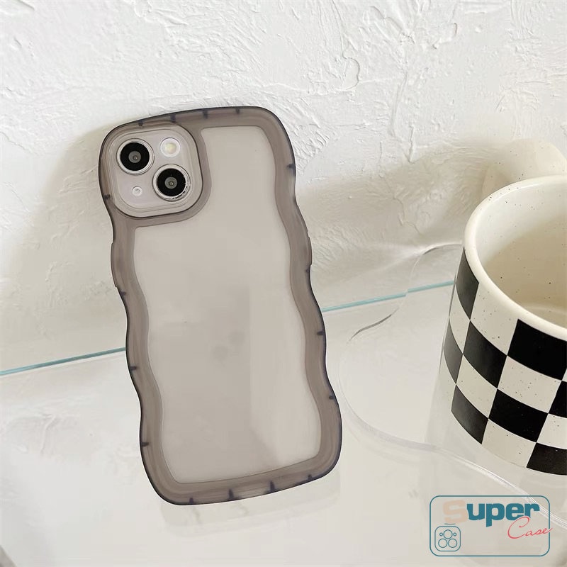 Case Untuk Samsung A14 A04 A04E A13 A04s A03s A12 A03 A53 A32 A50 A50s A33 A21s A30 A20s A23 A02s A52 A51 A11 A20 A30 A52s A22 A31 Soft TPU Mewah Simple Wavy Frame Shockproof Cover