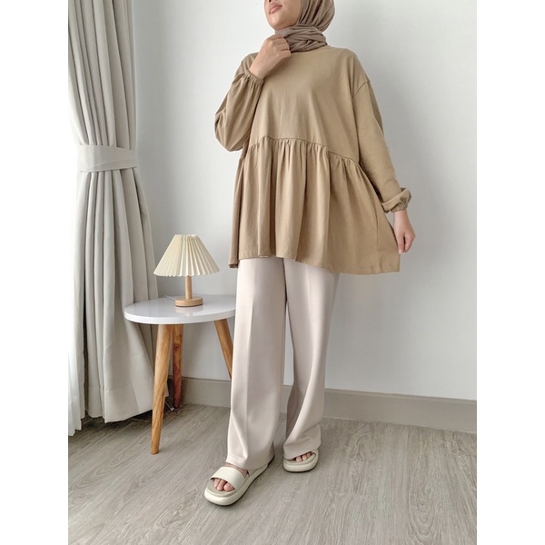 Bymeldev Ruffle Oversized Top Nonbusui Busui