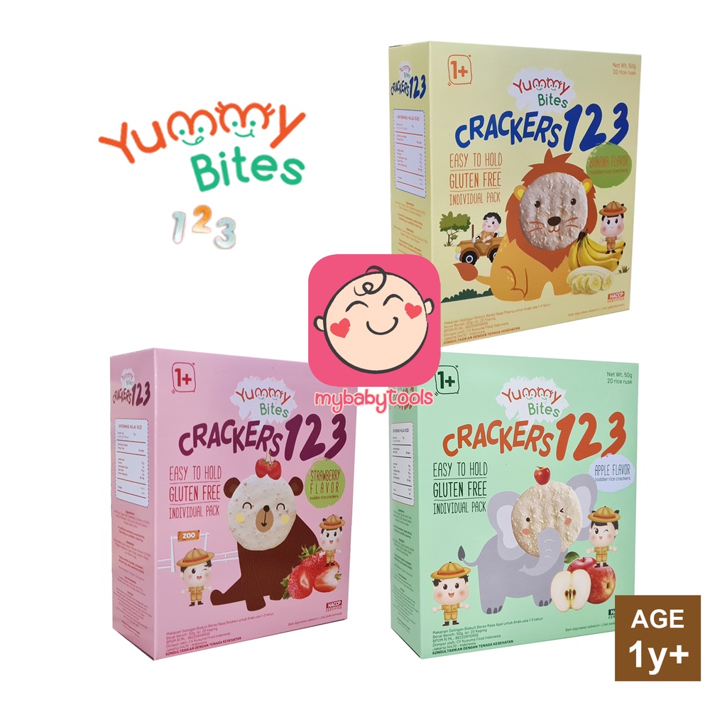 YUMMY BITES RICE CRACKERS 123 50GR