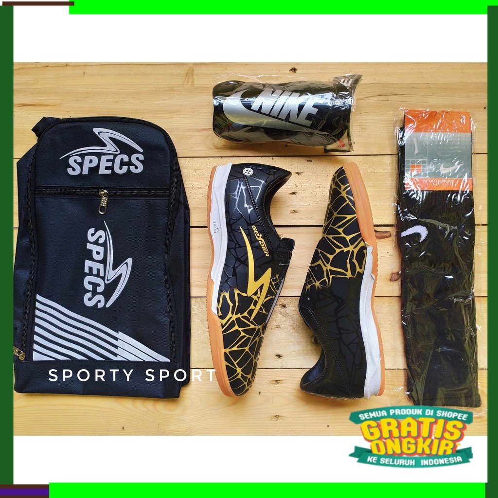 SPESIAL PIALA DUNIA 2022 SALE  PAKET KOMPLIT Sepatu Futsal SPECS NEW SPYDER FULL PINK, Infinity, Sat
