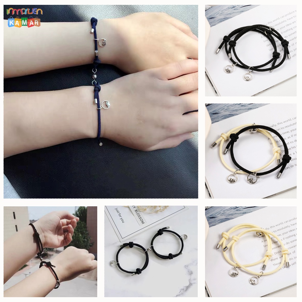 Gelang magnetis dengan pesona hewan (gelang magnetis pasangan / gelang pasangan) gelang magnetis