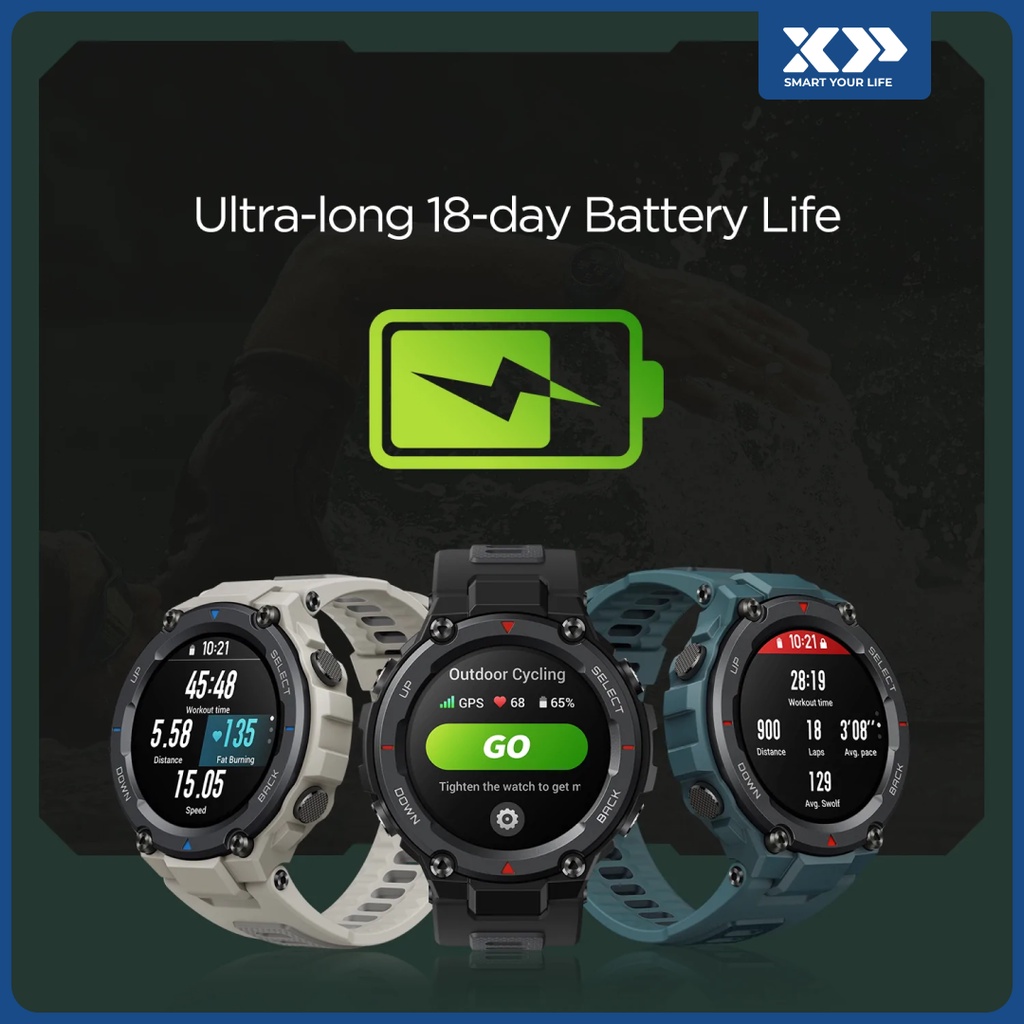 Amazfit T-Rex 3 Smartwatch 1.5&quot; AMOLED Military Grade SpO2 GPS - Garansi Resmi