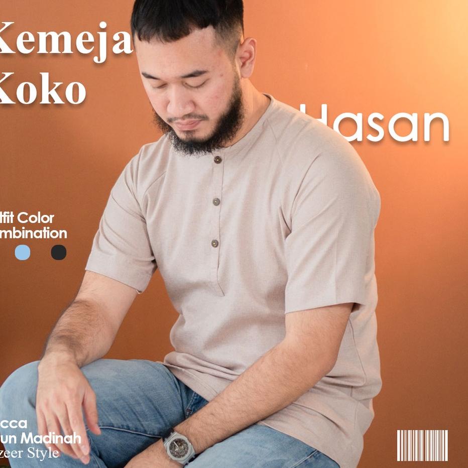 Kemeja Koko Pria Lengan Pendek Hasan Nazeer