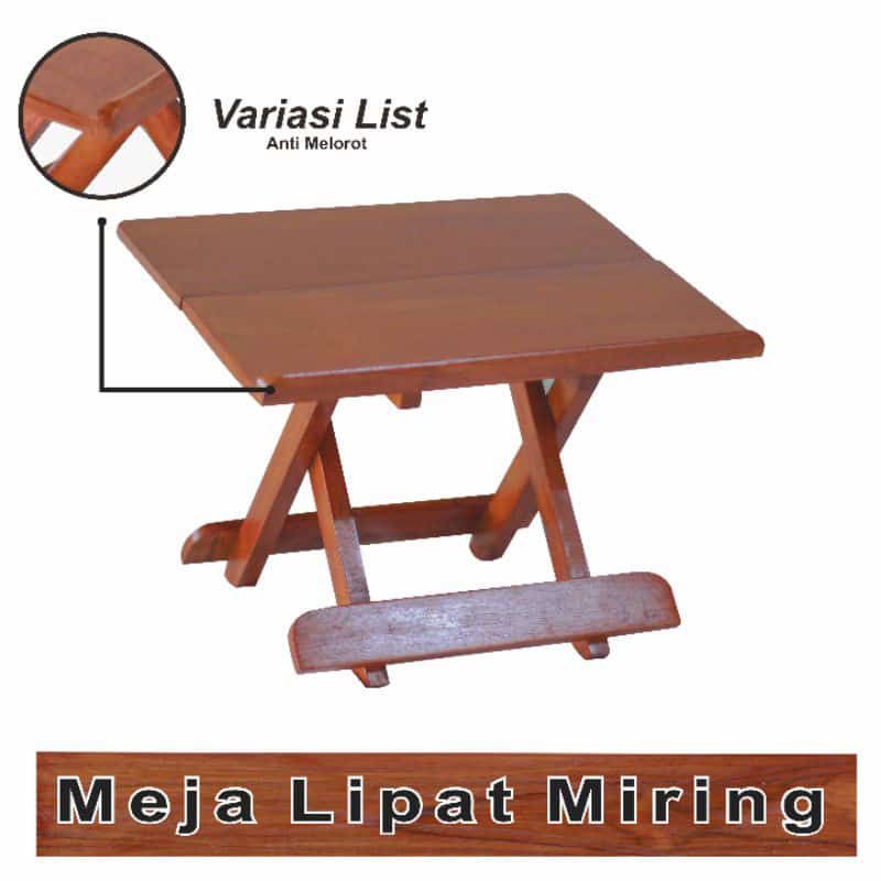Meja Qur'an, Meja Qur'an Lipat Miring, Meja Ngaji Lipat Miring, Meja Belajar Lipat Miring, Meja Bela