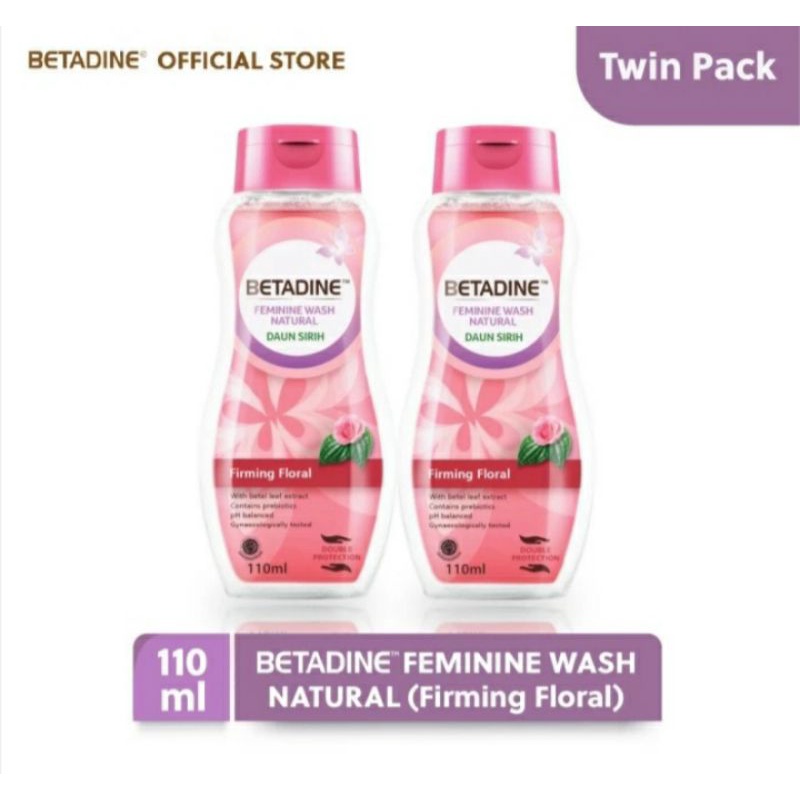 Jual BETADINE Feminine Wash Natural Daun Sirih 110ml ( twinpack