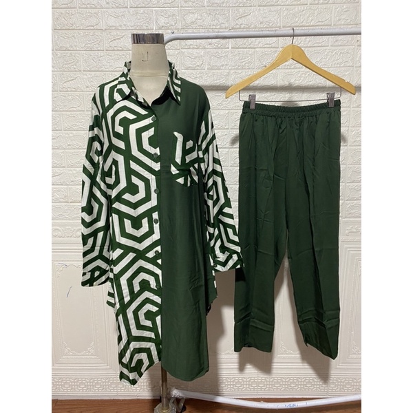 STELAN TUNIK RAYON EXTU JUMBO XXL MUSLIM KANCING MOTIF ZARA MURAH GROSIR MODELLANO