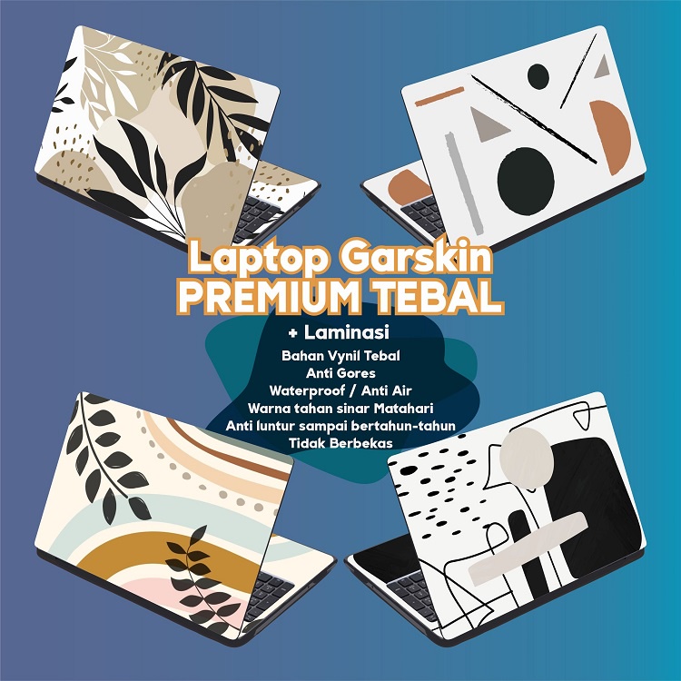 Garskin Laptop Anti Gores Memphis Brown Nude Aesthetic Premium Full set 10 12 13 14 15 inch Universal Untuk Semua Merk Laptop