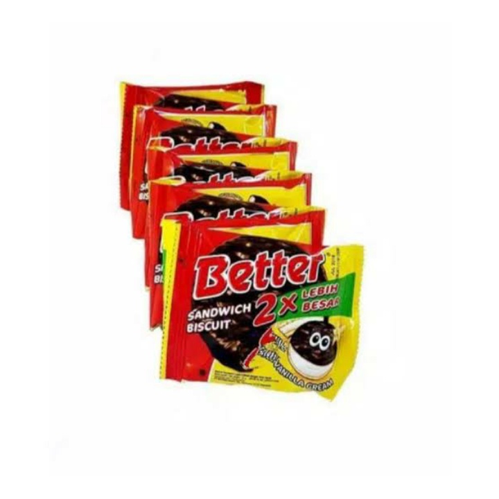 

Wafer Biskuit Better Vanilla (1 renceng 10 pcs) cemilan murah dan enak