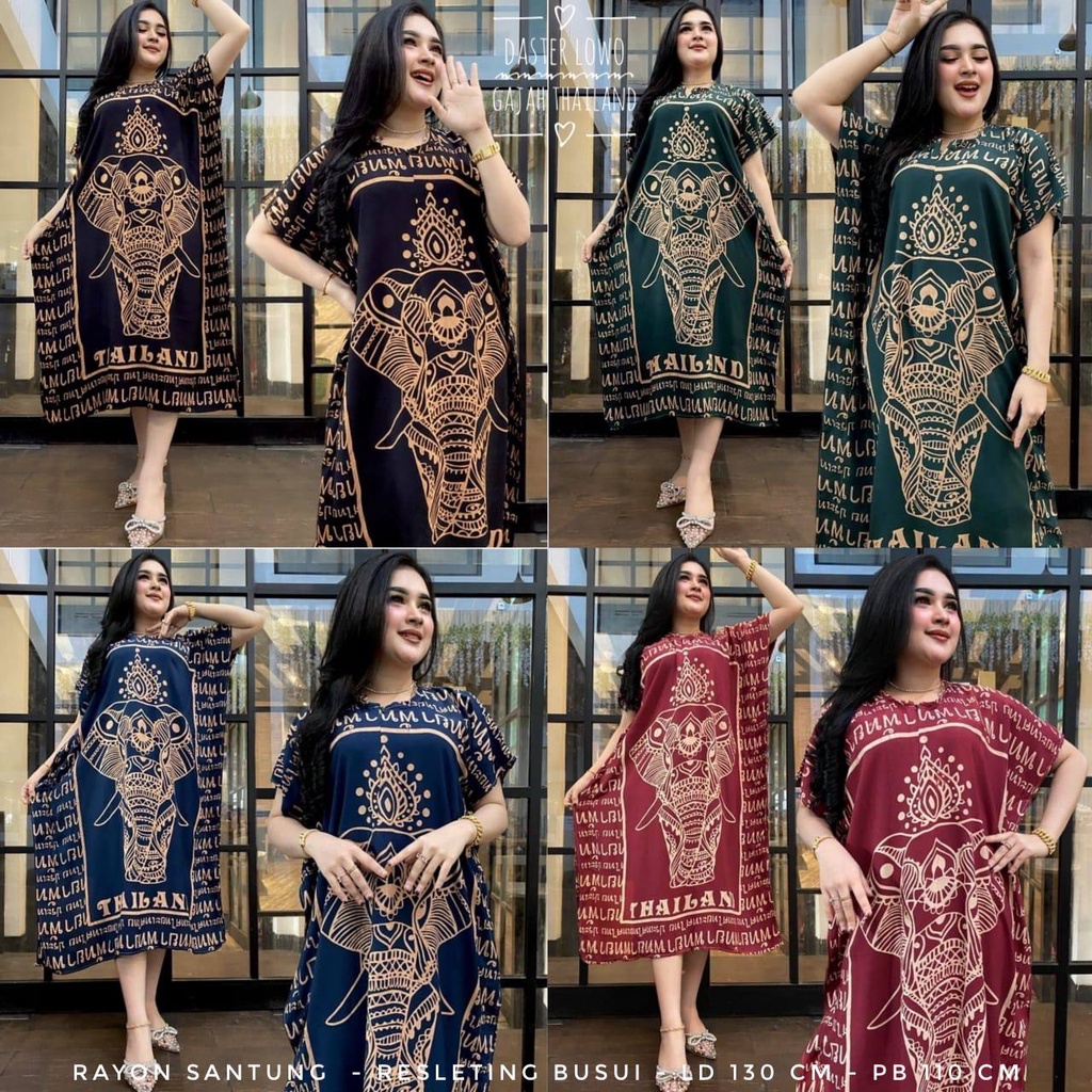 Daster Kelelawar Lowo Jumbo Ld 120 Bahan Rayon Motif Kekinian Terbaru