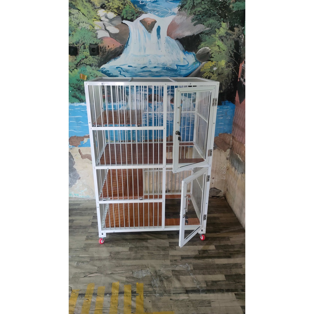 FREE ONGKIR Kandang Kucing Alumium 90x60x120 Free Accesories