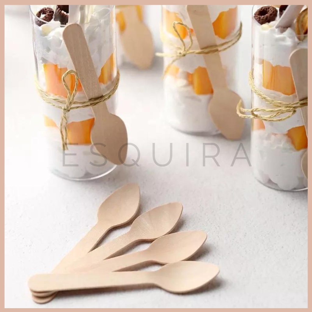 Wooden Spoon / Sendok Cake / Sendok Kayu / 11 Cm / 100 Pcs / WS0611