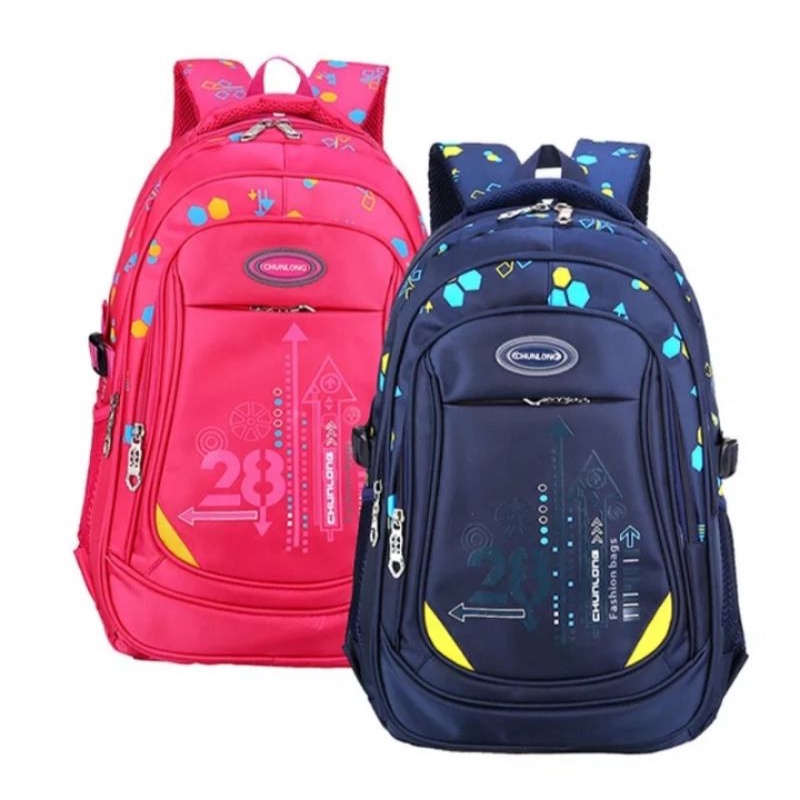 PTM - Tas Ransel Sekolah Anak Laki-laki Chunlong Fashion - Tas sekolah anak SD SMP Unisex