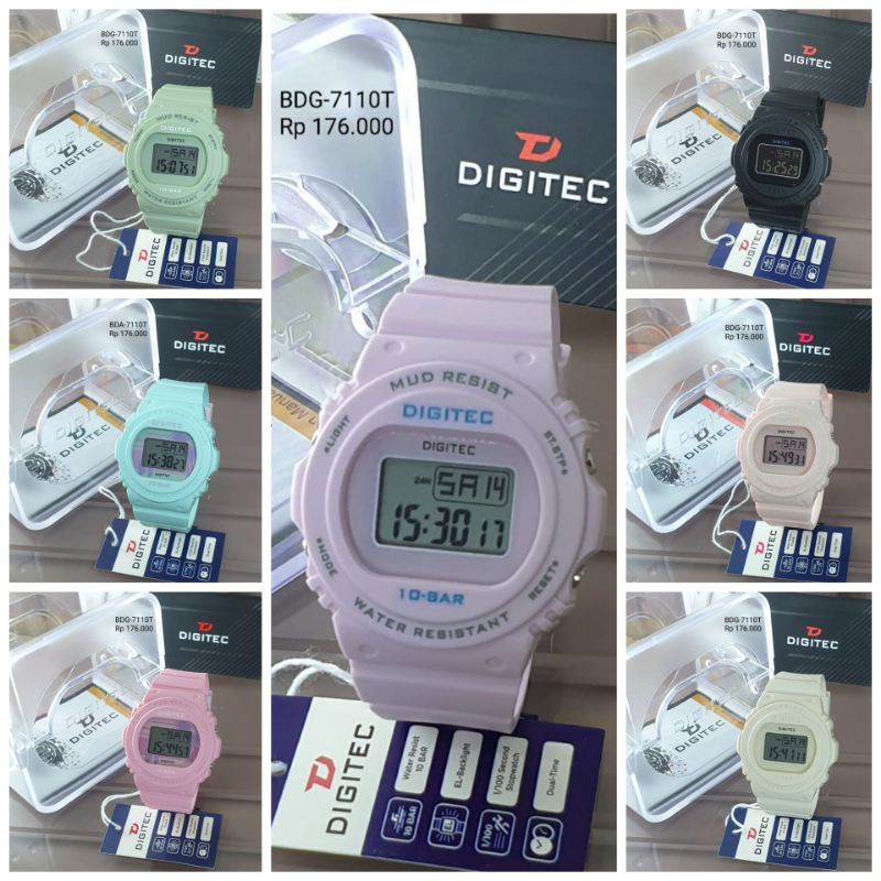 JAM TANGAN WANITA DIGITEC DG 3109 / DG 7110 DIGITAL RUBBER ORIGINAL