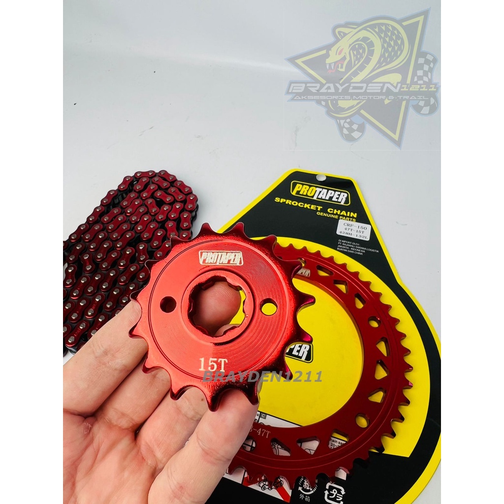 Gear crf 150L / Gear set warna crf 150 / Gear warna crf protaper / gear sss crf150