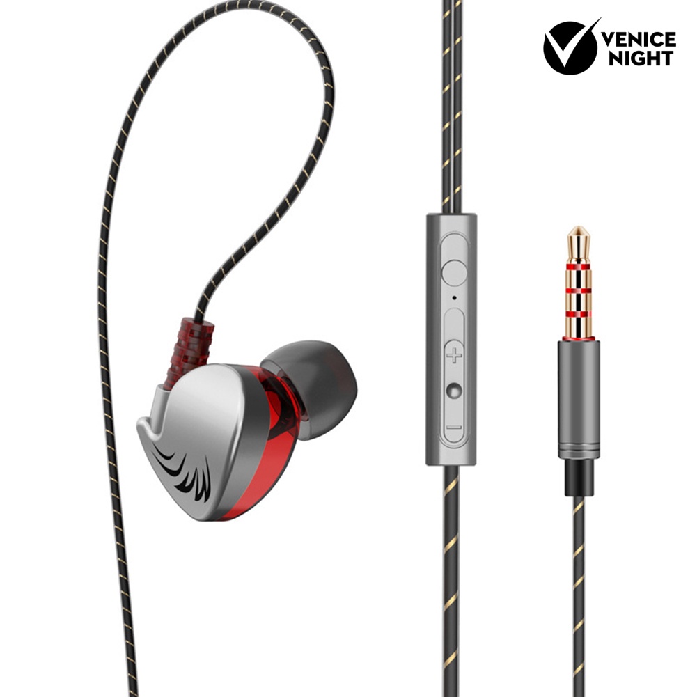 (VNEP) (Berkabel) QKZ CK7 Fashon Sports Heavy Bass Phone Tablet 3.5mm Plug In-ear Earphones