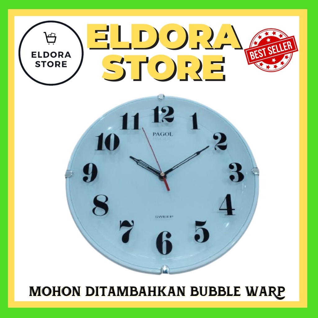 Jam Dinding Pagol PGWS 331 K31 Putih Best Seller | Jam Dinding Pagol | Jam Dinding