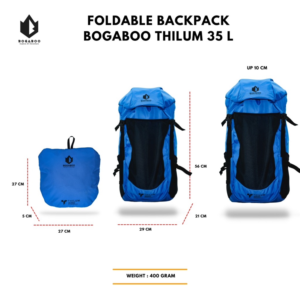 Tas Lipat 35 Liter Thilum  Tas Ransel - Tas Hiking - Tas Belanja - keril lipet jws 35 L - tas carrier lipat