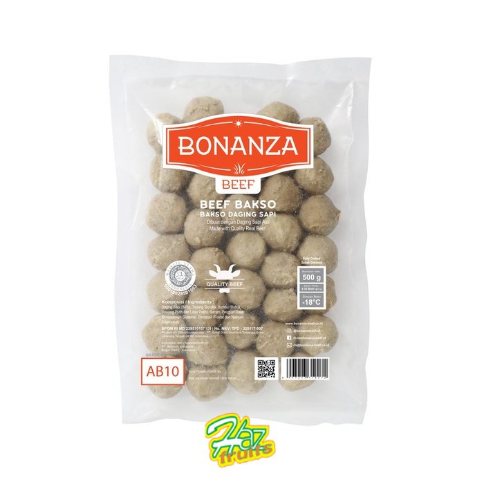 

Bonanza Beef Bakso I Bakso Daging Sapi AB10 Isi ±50pcs - 500 Gram