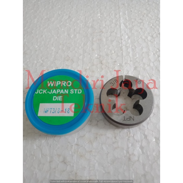 Mata Snai Senai Pipa / Round Dies 3/8 x 18 NPT WIPRO