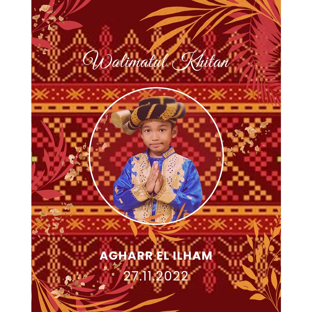 K10 Undangan Digital Video Khitan Tema Adat Batak
