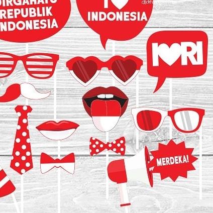 Photobooth props Kemerdekaan RI 17 Agustus