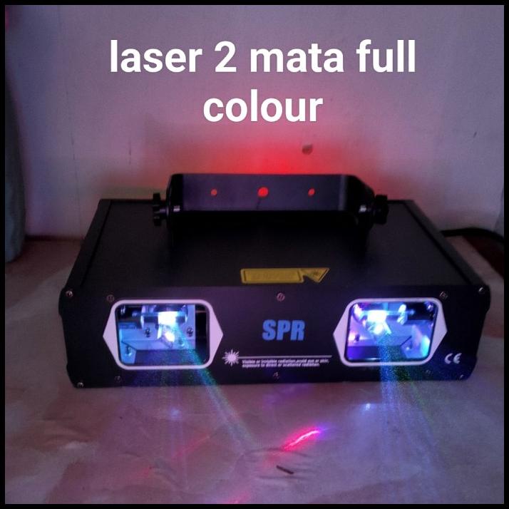 Promo Lampu Panggung Lighting Disco Laser 2 Mata Rgb Full Color