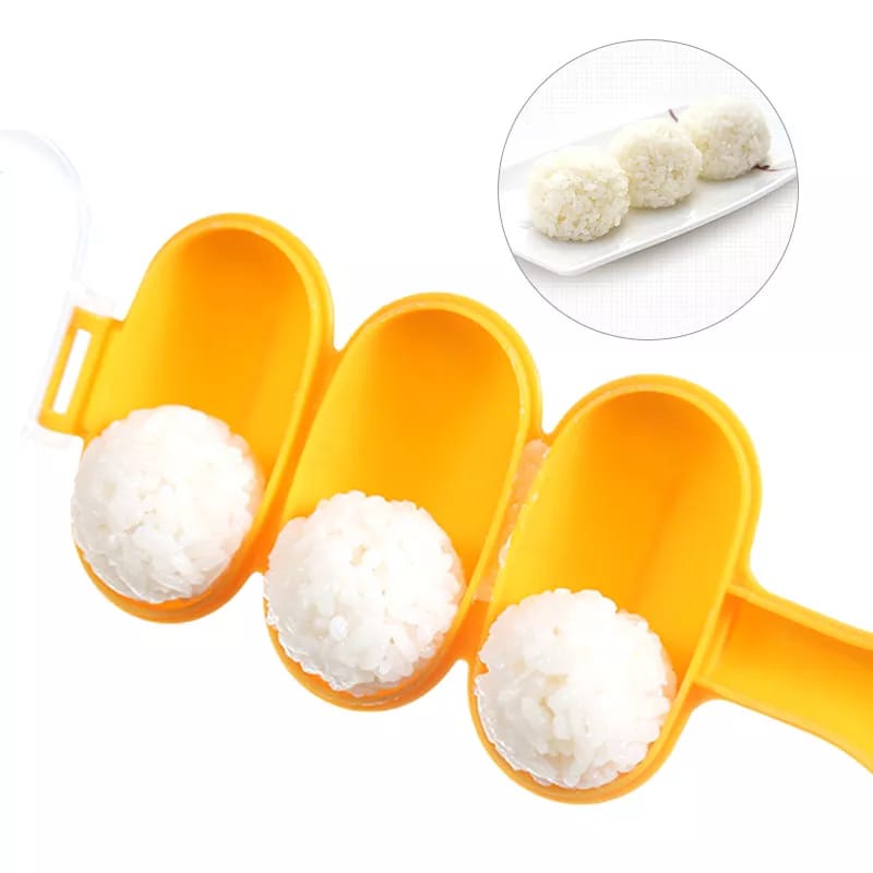 Cetakan Nasi Bento Bola Bulat Gulung Plus Centong Rice Ball Shaker Bento Rice Ball Mold F851