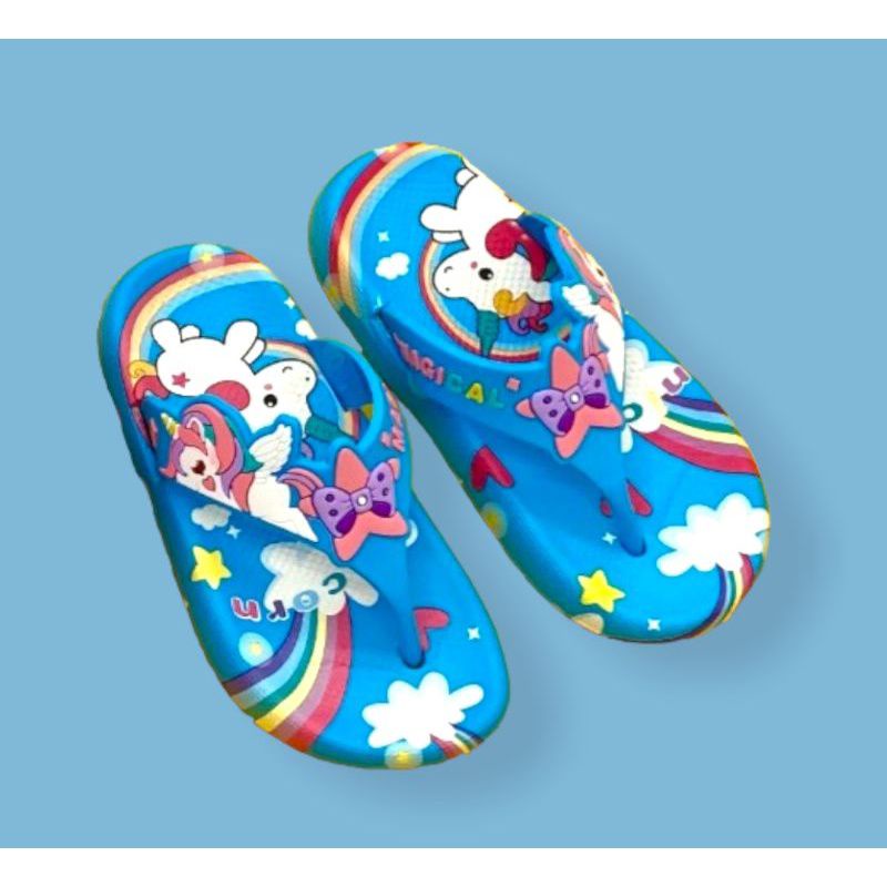 Sandal Jepit Anak Perempuan Motif Unicorn Sandal Anak Motif Kuda Pony Terbaru Sandal Anak Cewek Karet Jelly Import