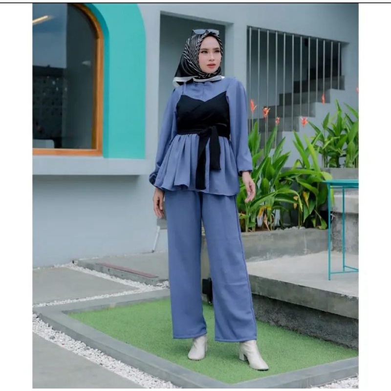 Setelan lesti // One set lesti crinkle viral // Setelan kekinian