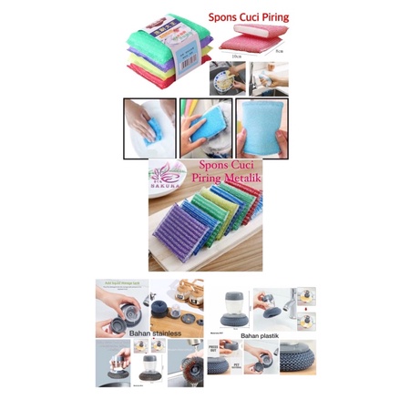 Spons Cuci Piring / Spons Cuci Piring Metalik / Spons Cuci Piring Pet Stainless / Spons Cuci Piring 