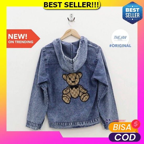 Jaket Jeans Wanita Dewasa Tanggung / Jaket Jeans Wanita Korea Oversize / Jaket Jeans Korean Style Cr