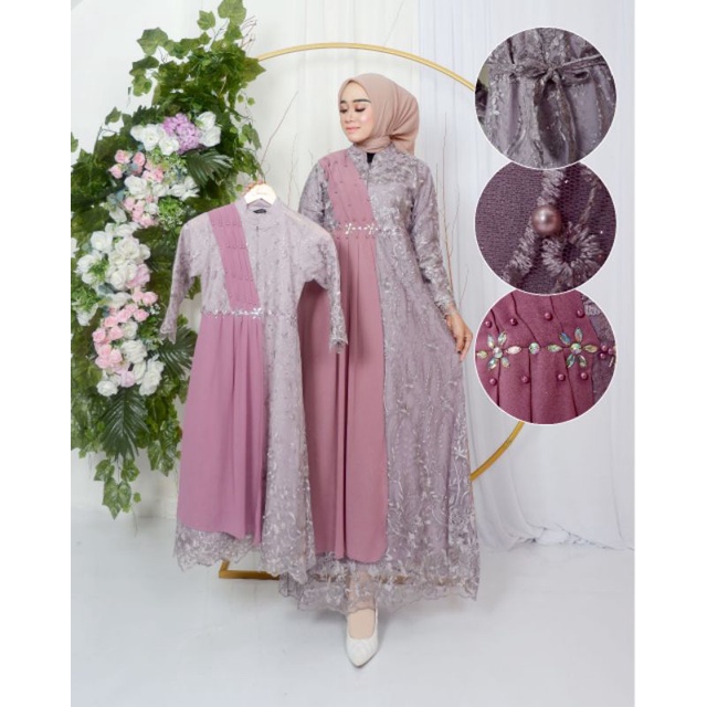 GAMIS COUPLE IBU DAN ANAK| GAMIS| GAMIS TERBARU| GAMIS PESTA| GAMIS TILE| GAMIS KONDANGAN| GAMIS