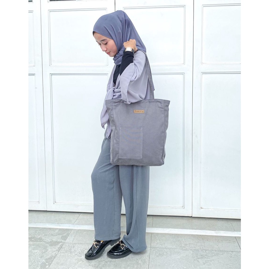 Nina Canvas Totebag - Tweelyforbag - Tas Totebag Wanita - Tas Wanita