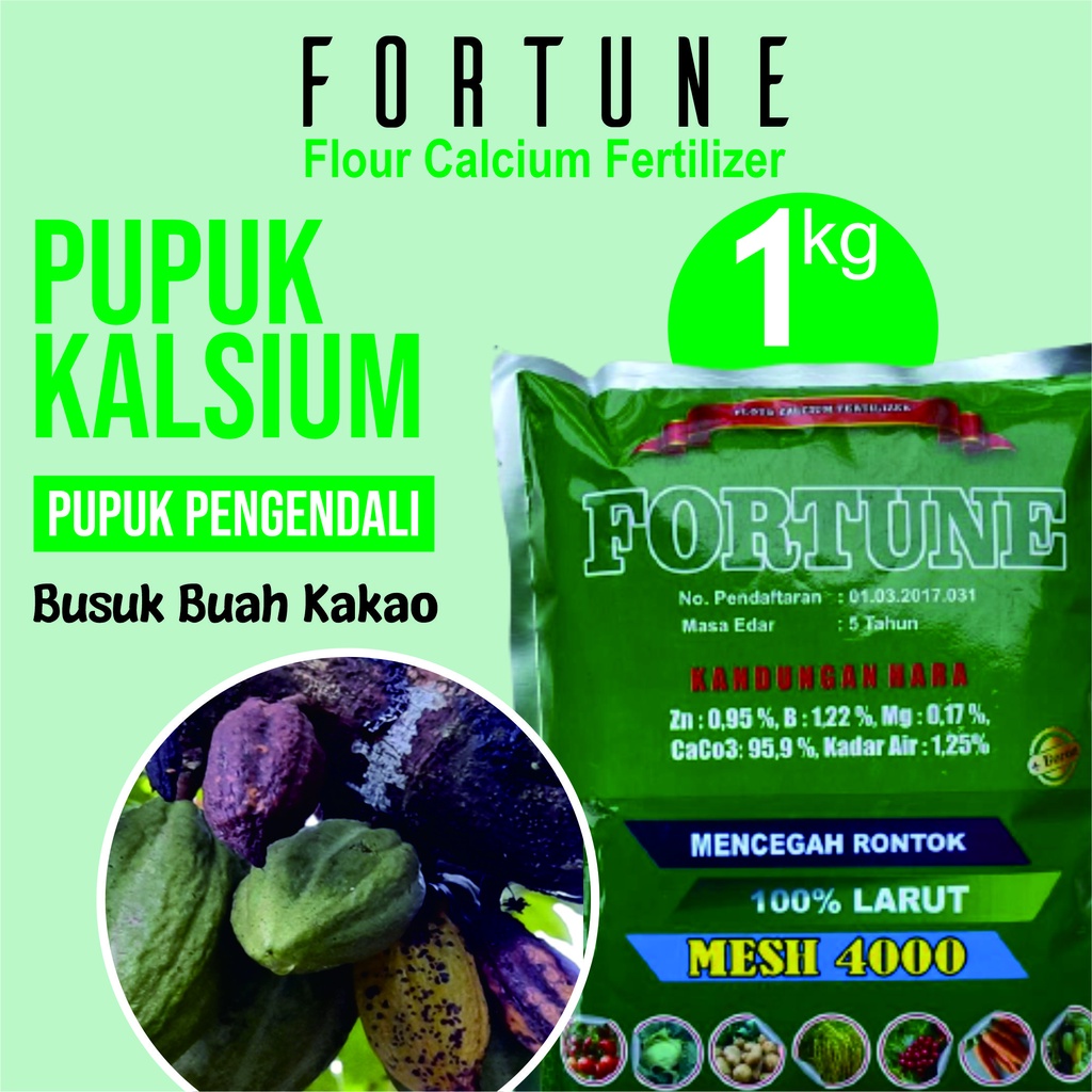 PROMO MURAH Obat Semprot Daun Cabe Keriting FORTUNE 1kg Pupuk Kalsium Hama Anti Virus Bulai KAKAO Pe