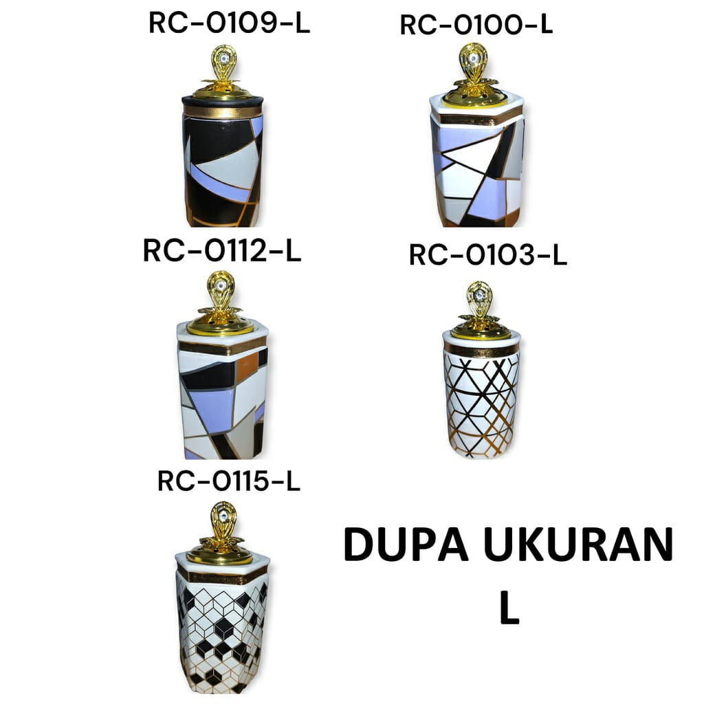 Tempat Bakar Dupa Mabkharah Keramik Arab Model Kotak Bulat Ukuran S / M / L