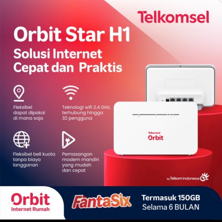 Telkomsel Orbit Star H1 (B311B-853) Router/Modem/Wifi 4G High Speed