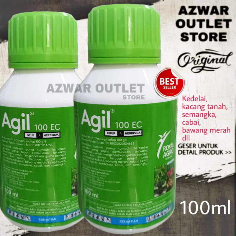 Agil 100EC Herbisida | racun rumput untuk tanaman kedelai, bawang merah, cabai, kelapa sawit, kacang