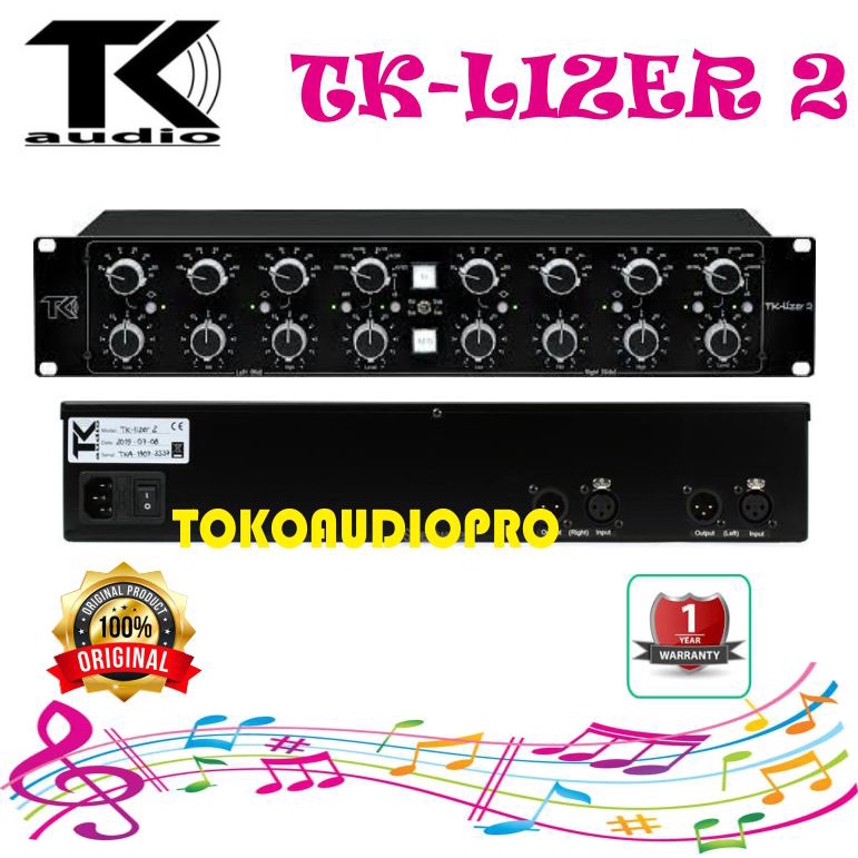 TK Audio TK-lizer 2 Stereo Baxandall EQ with M/S circuit