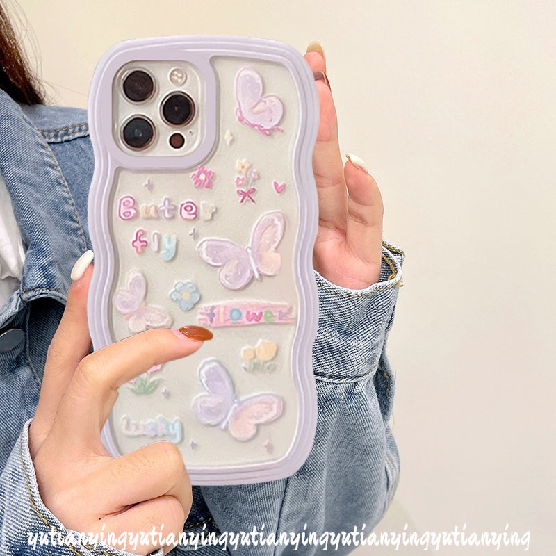 Soft Case Motif Kartun Kupu-Kupu Untuk VIVO Y21s Y22 Y15 Y12i Y22s Y16 Y20 Y35 Y15s Y11 V20 V21 V23E T1X Y33s Y21 Y12 Y17 Y93 Y15s Y21 Y30 Y15s Y21 Y50