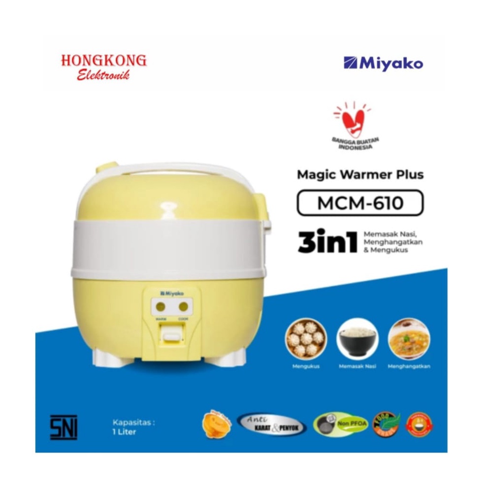 MAGIC COM MIYAKO NEW 1 LITER RICE COOKER MIYAKO MINI MCM 610